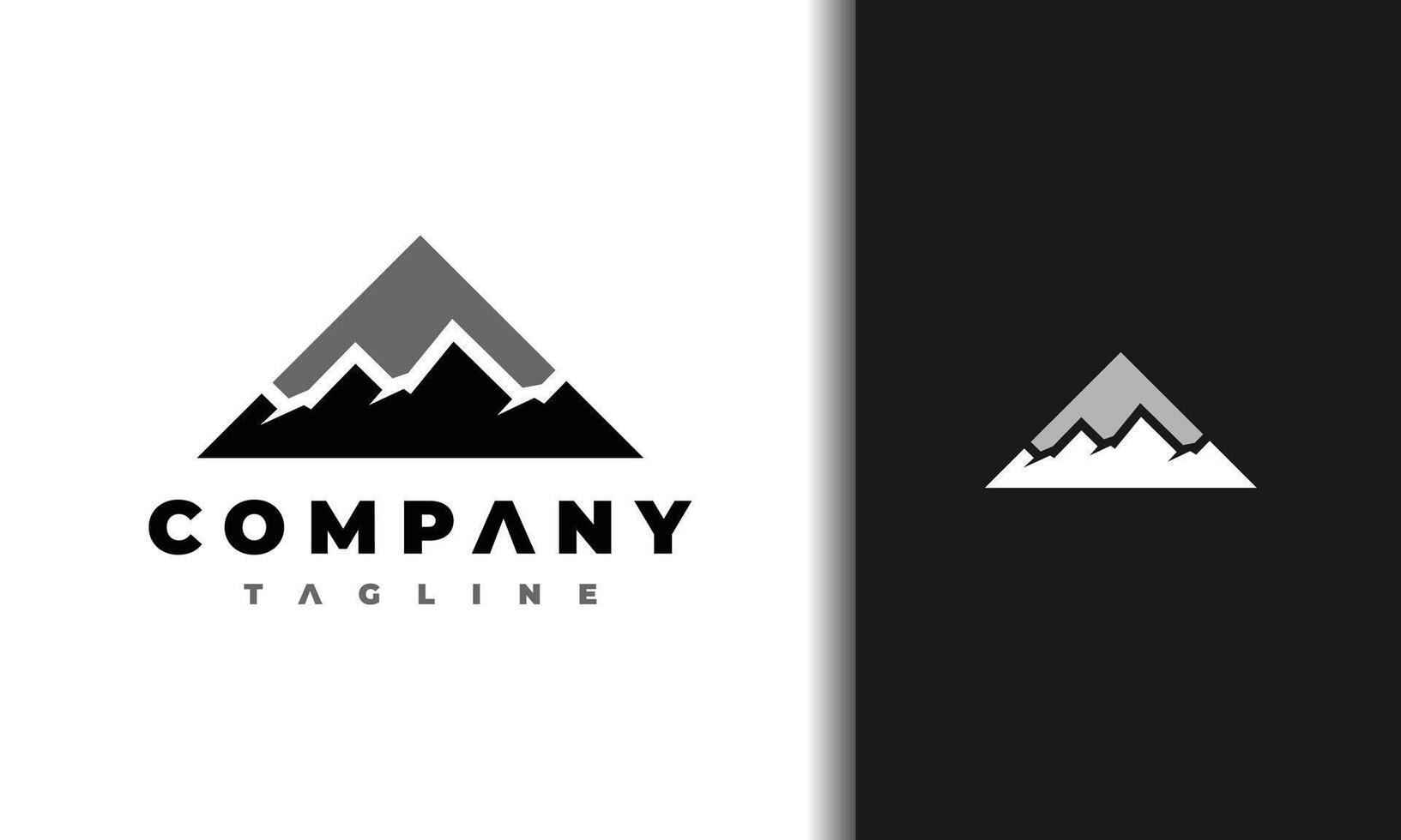 triangle and mountain logo vector