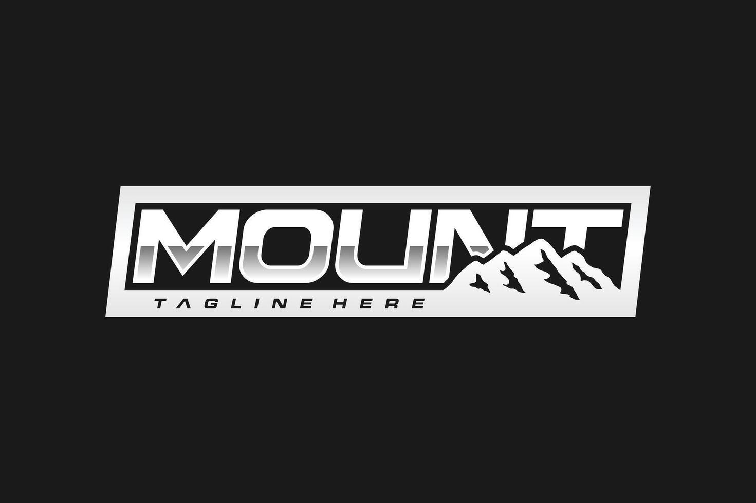 text mount strong logo vector