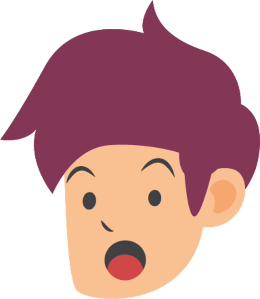 A man with a shocked expression on his face png