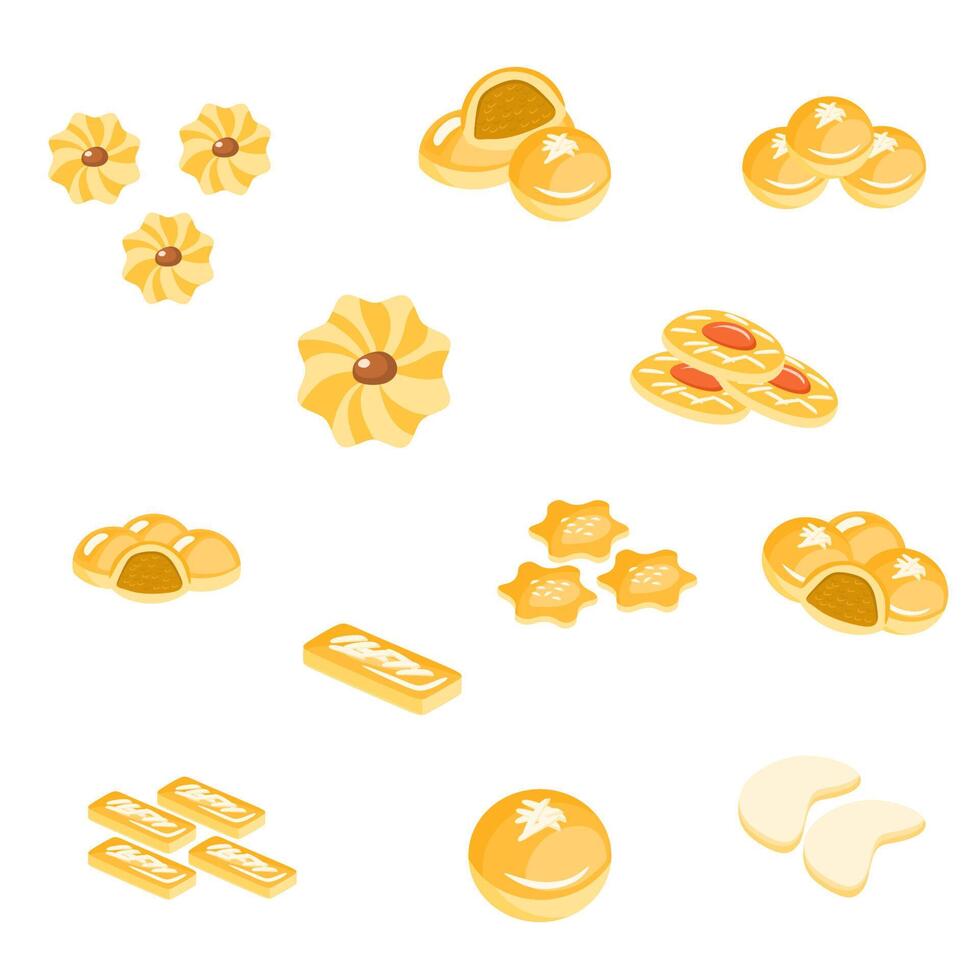 Eid cookies illustration collection vector