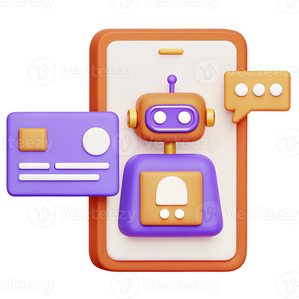 Colorful robot icon representing artificial intelligence and chat. png