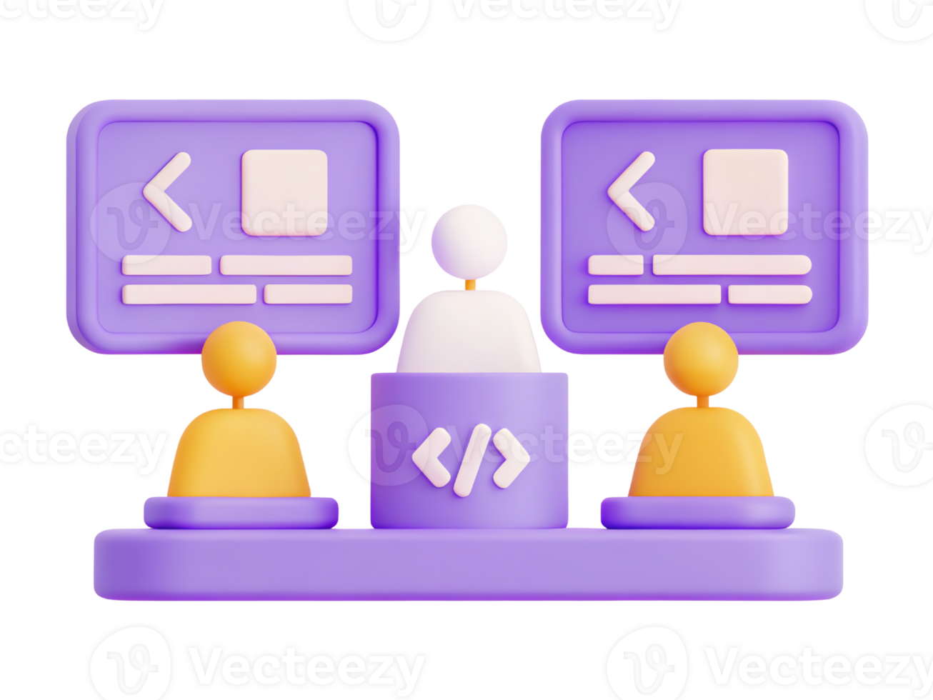 Abstract representation of coding and programming collaboration. png