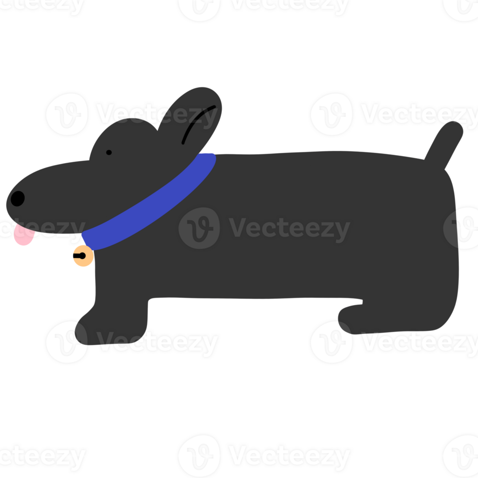 Dog Cartoon illustration Dachshund Cartoon Set Collection Cute Dog Minimal Dog Doodle Dog png