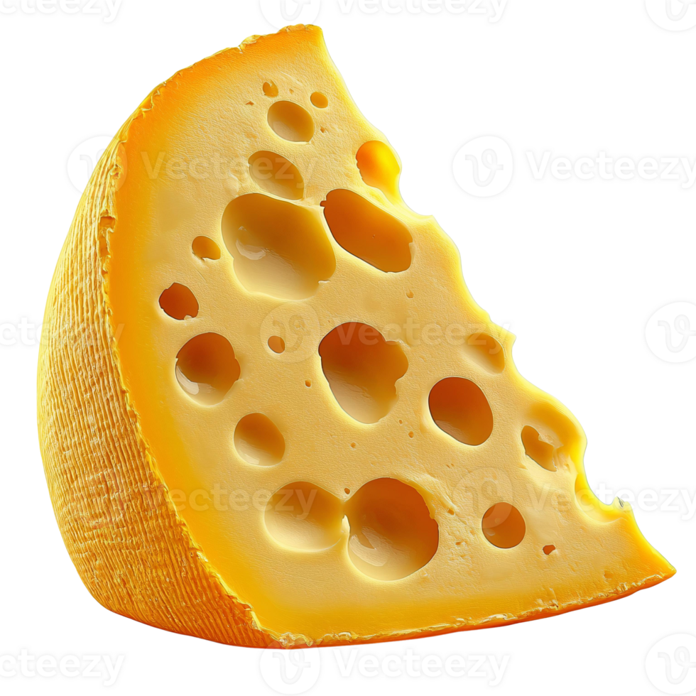Tasty Swiss Cheese Chunk with Classic Holes for Culinary and Dairy Designs png