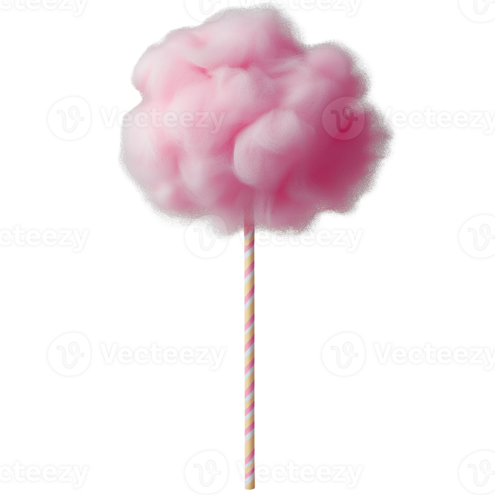 Delicious Pink Fairy Floss on Transparent Background png