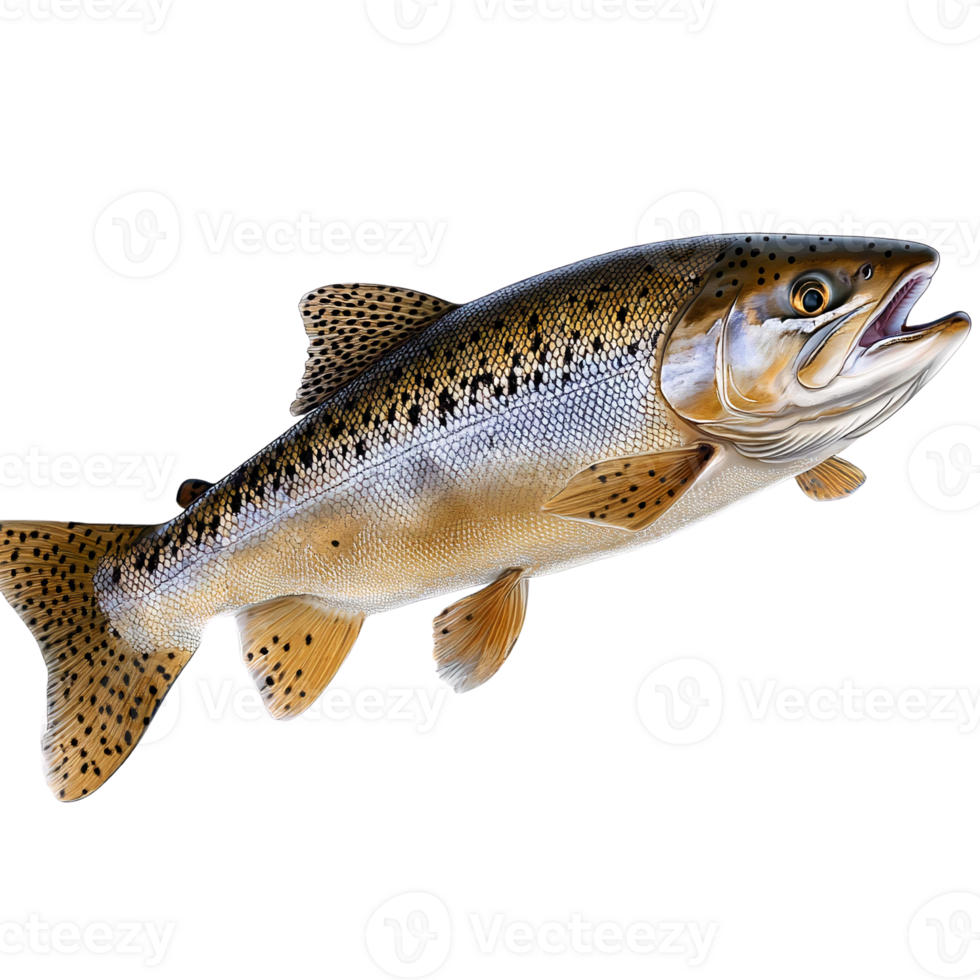 Trout fish illustration on transparent background png
