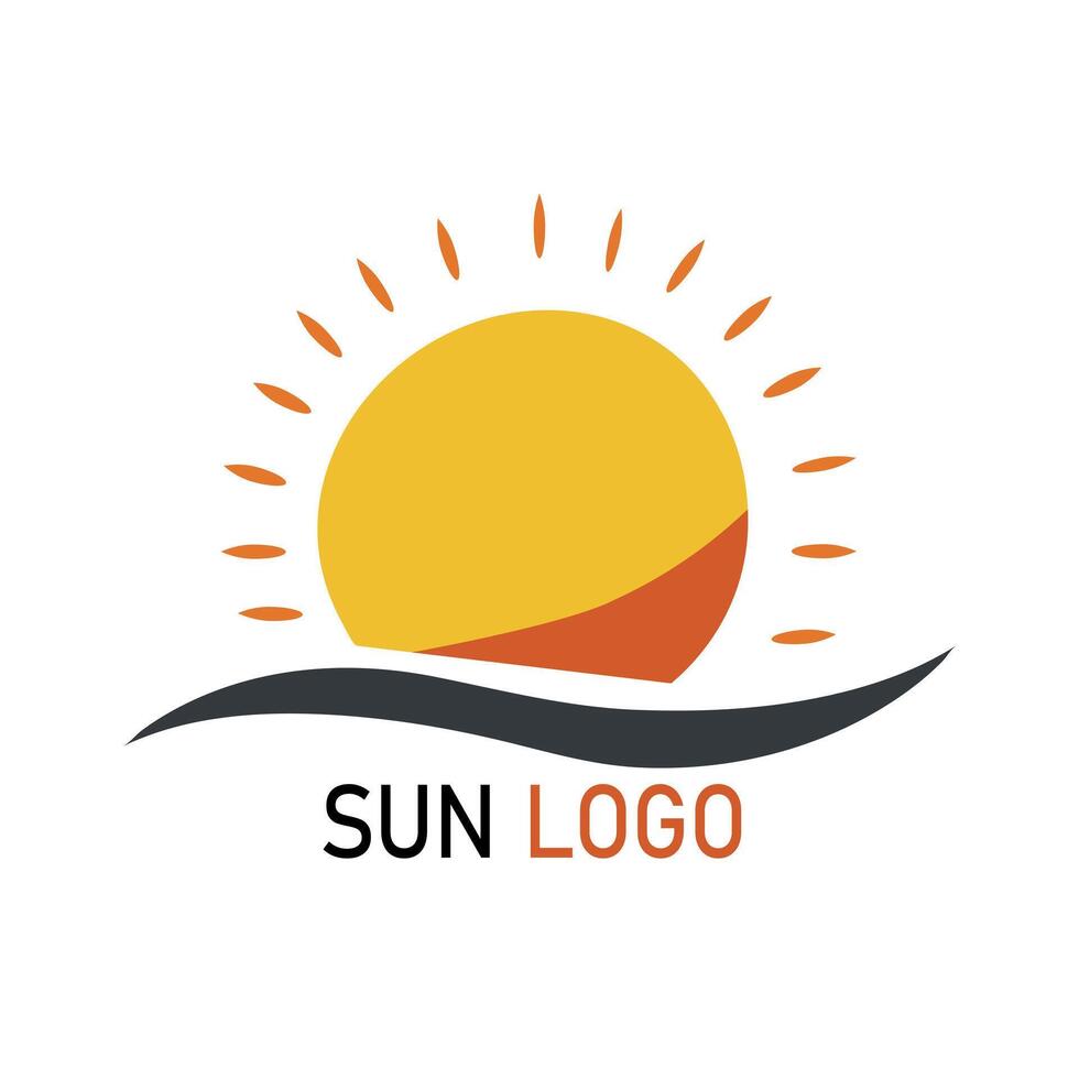 Sun logo design vector