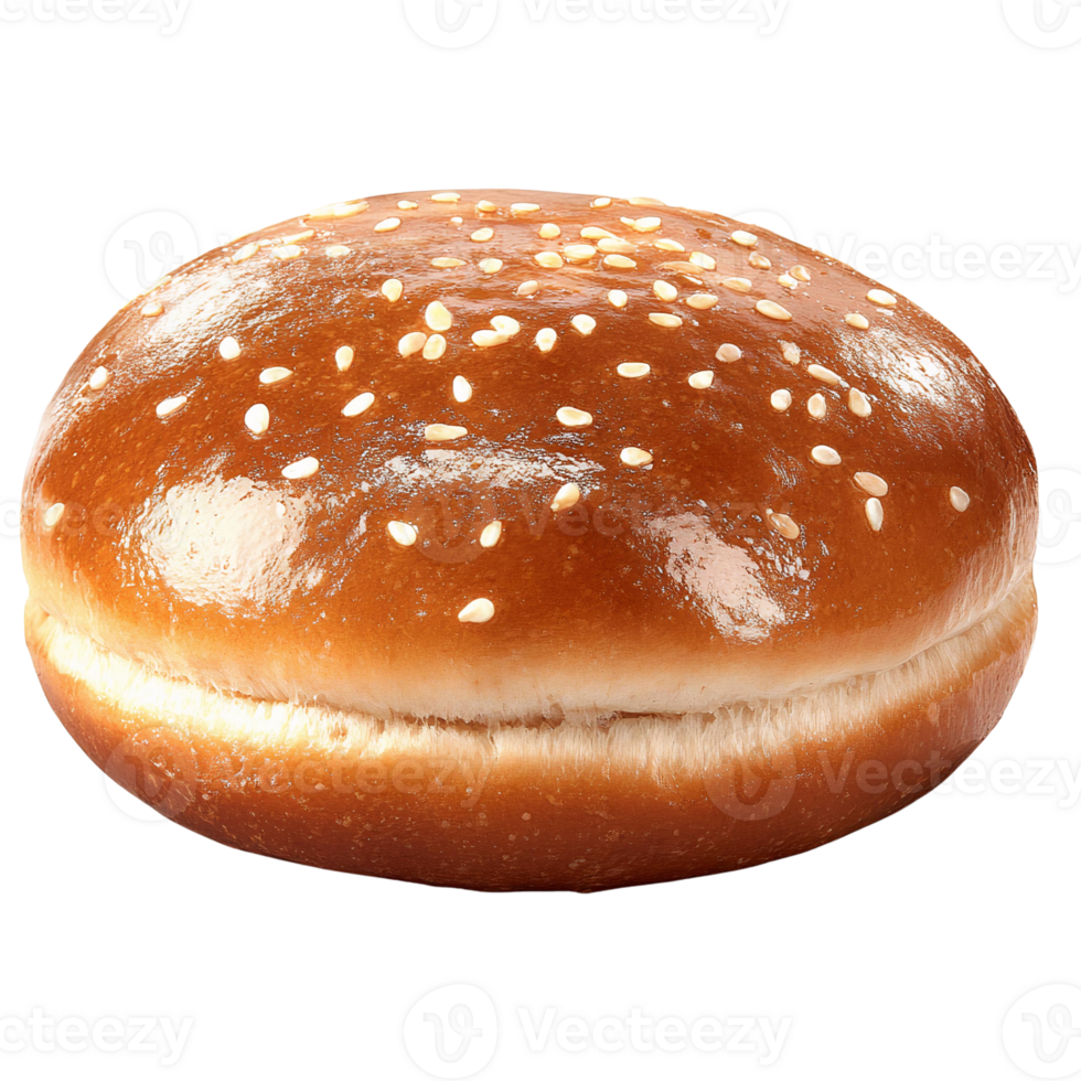 Sesame bun on transparent background png