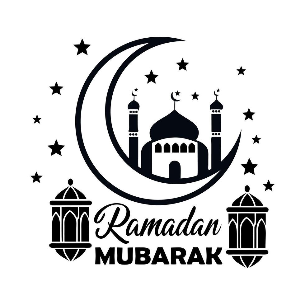 Ramadan mubarak art vector