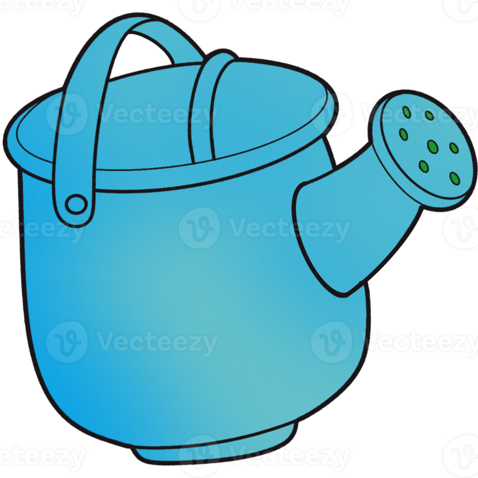 The illustration of a watering can png