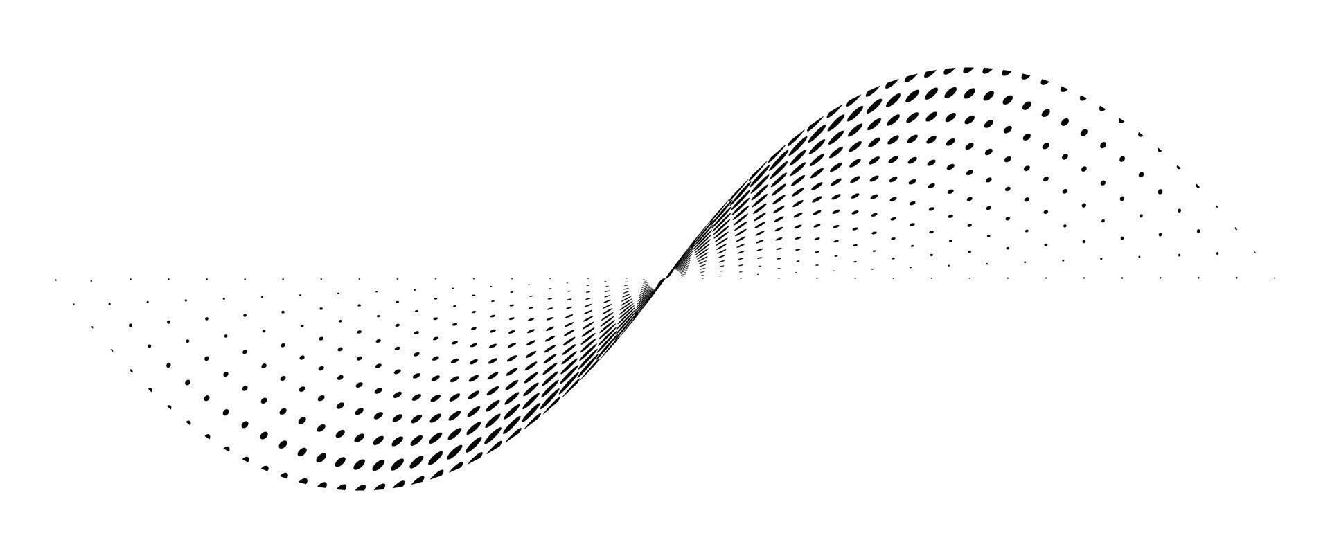 Black dot halftone in Abstract shape element, . vector