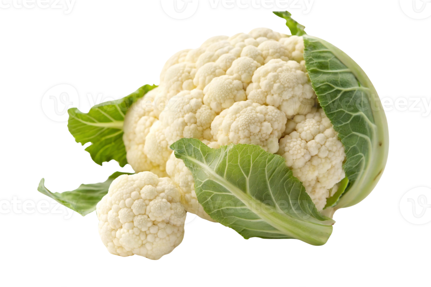 A cauliflower is shown on png