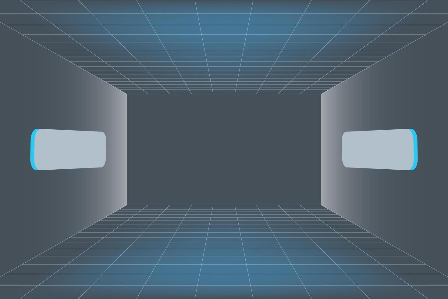 Empty grey room vector