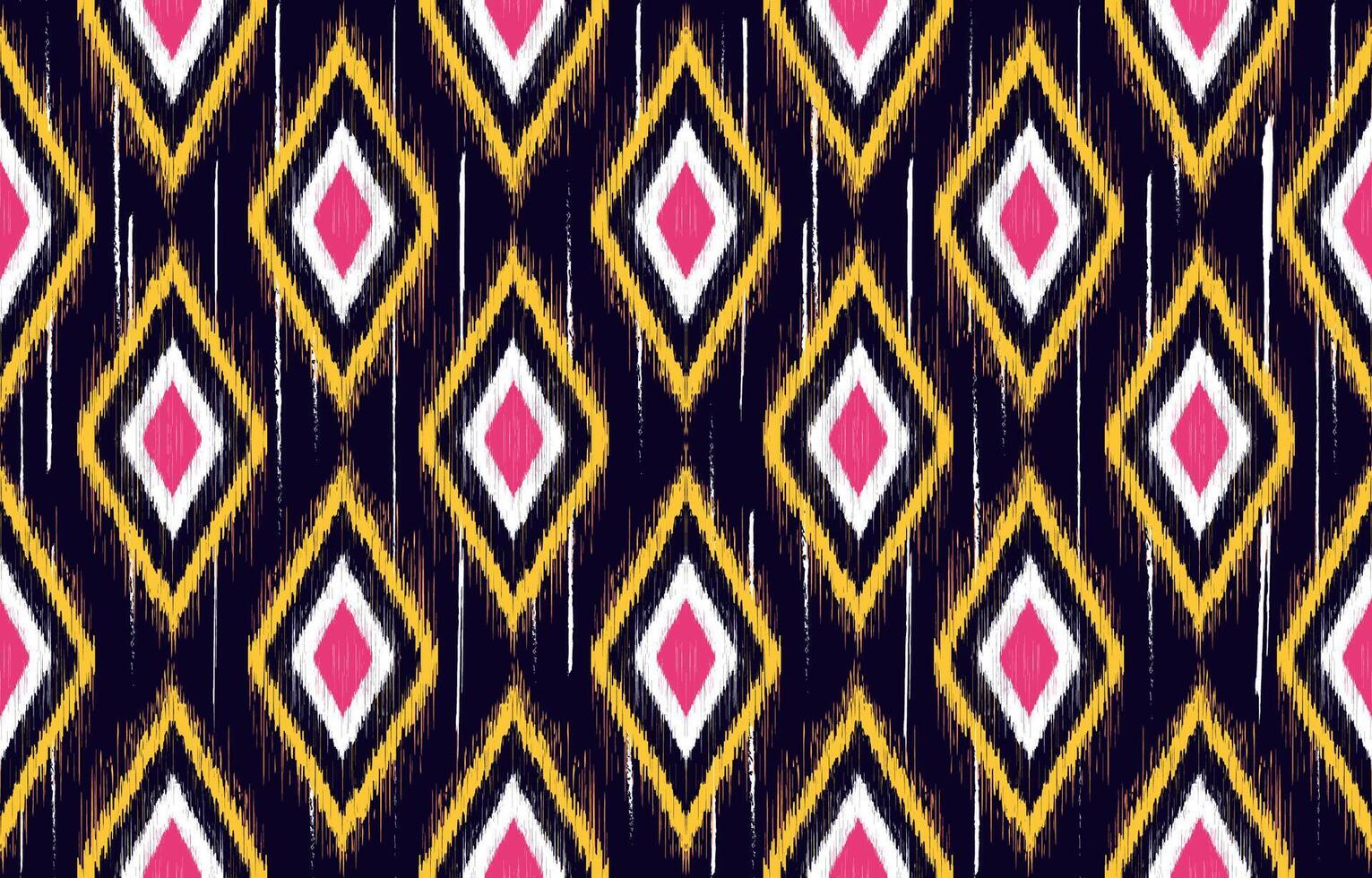 Ikat abstract, illustration of seamless pattern or geometric texture modern pattern for clothing vector