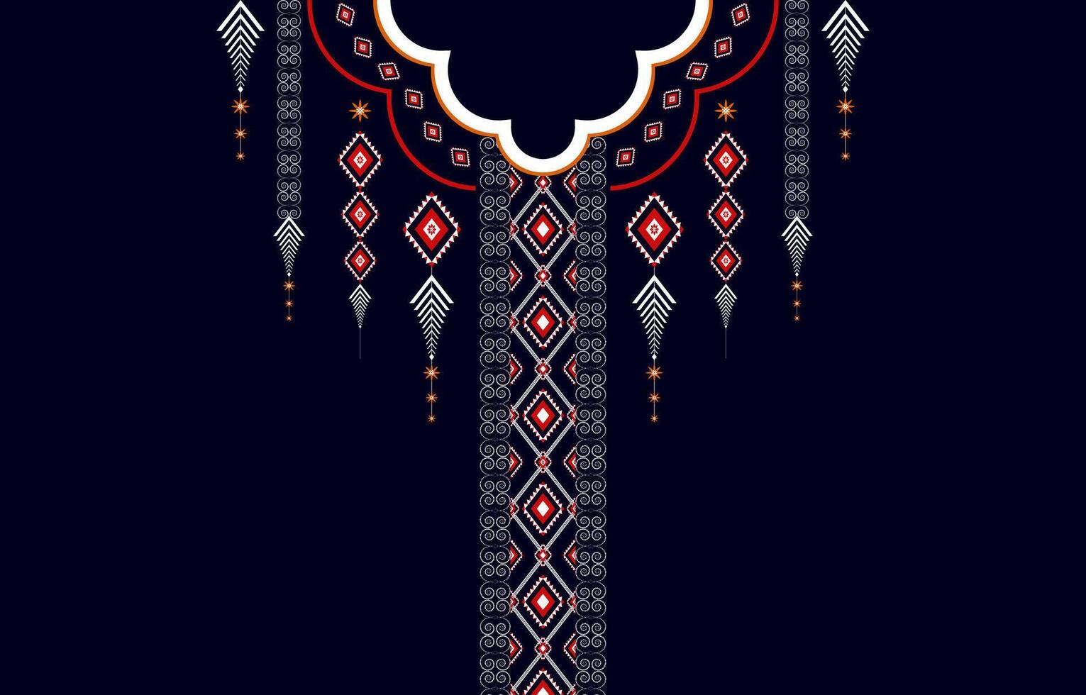 Geometric Ethnic oriental pattern traditional vector