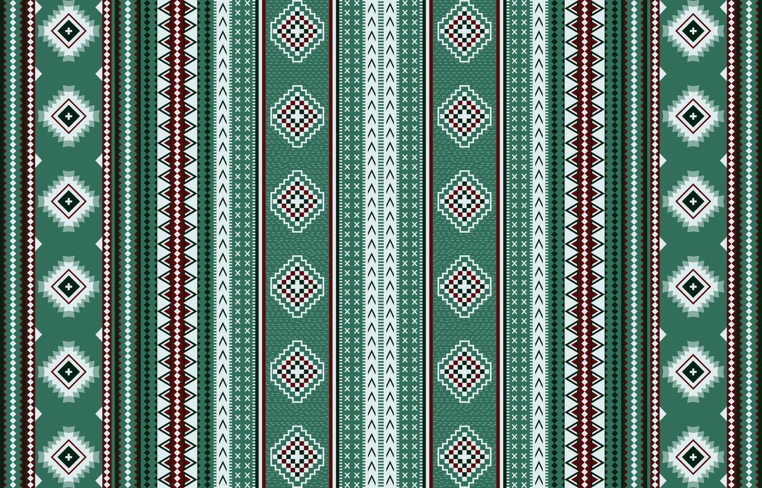 illustration of geometric or ethnic seamless pattern traditional design for fabrics vector
