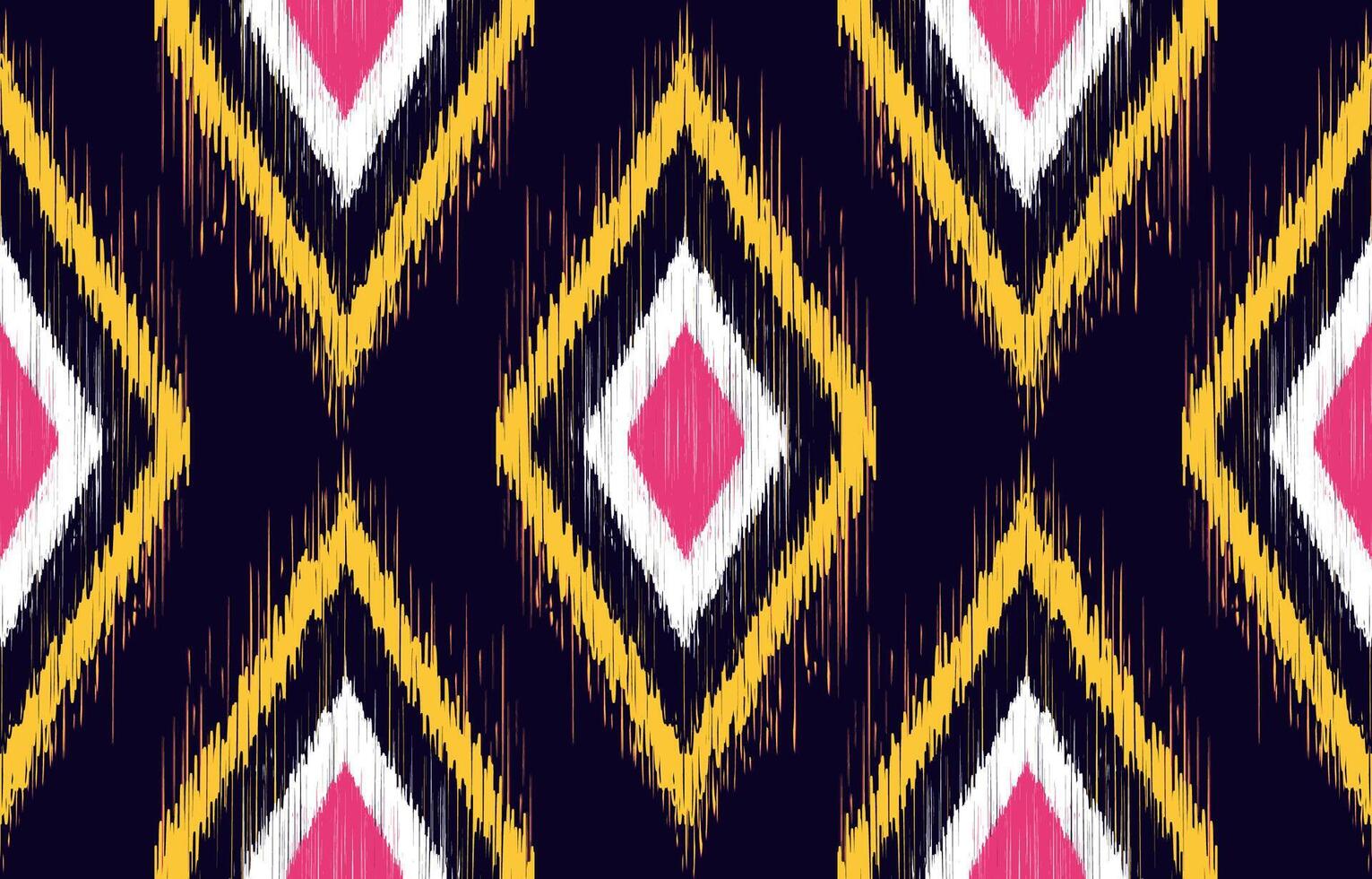ikat Abstract Ethnic art. Seamless pattern in tribal vector
