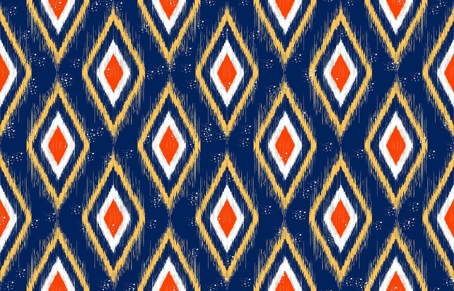 Ikat seamless pattern in tribal. vector