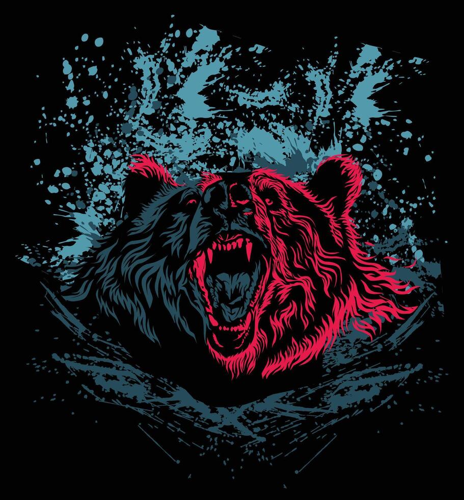 BIG ANGRY BEAR vector