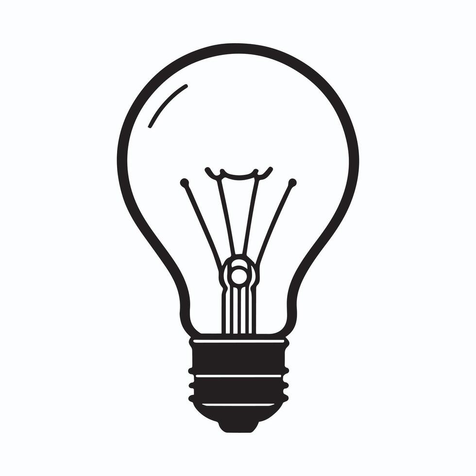 Light Bulb Icon - Electricity and Innovation Symbol vector