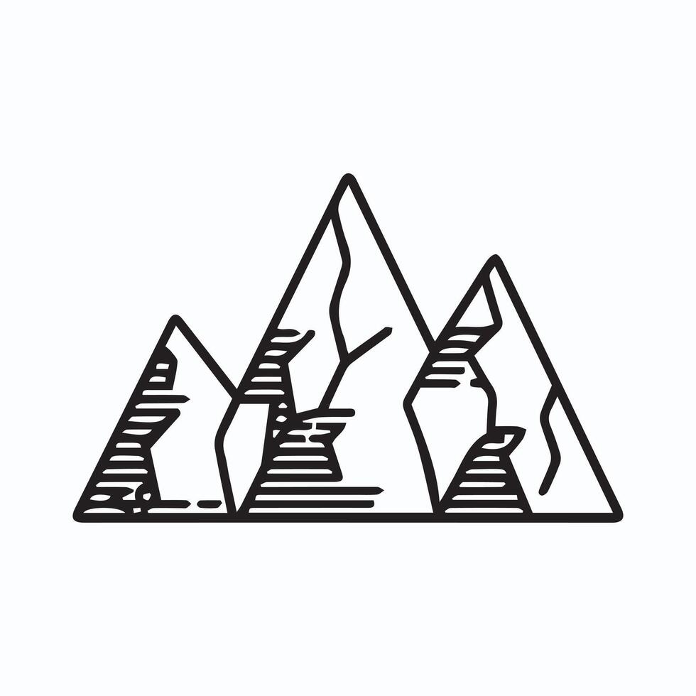 Mountain Icon - Nature and Adventure Symbol vector