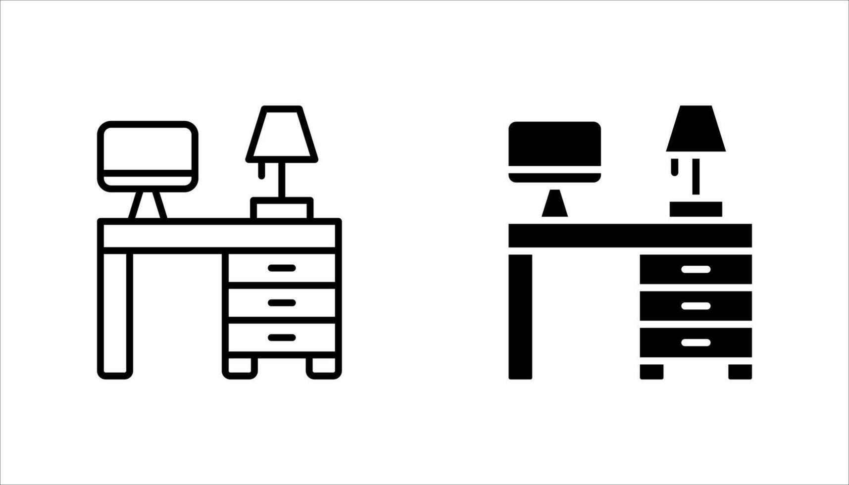 interior icon set. on a white background. vector
