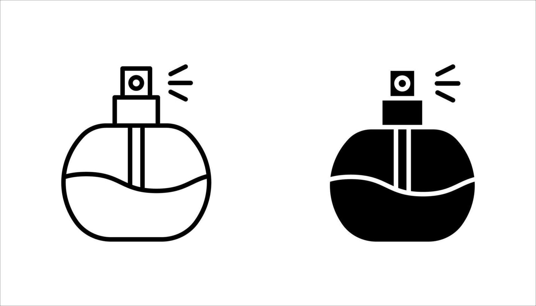 perfume icon set, on a white background vector