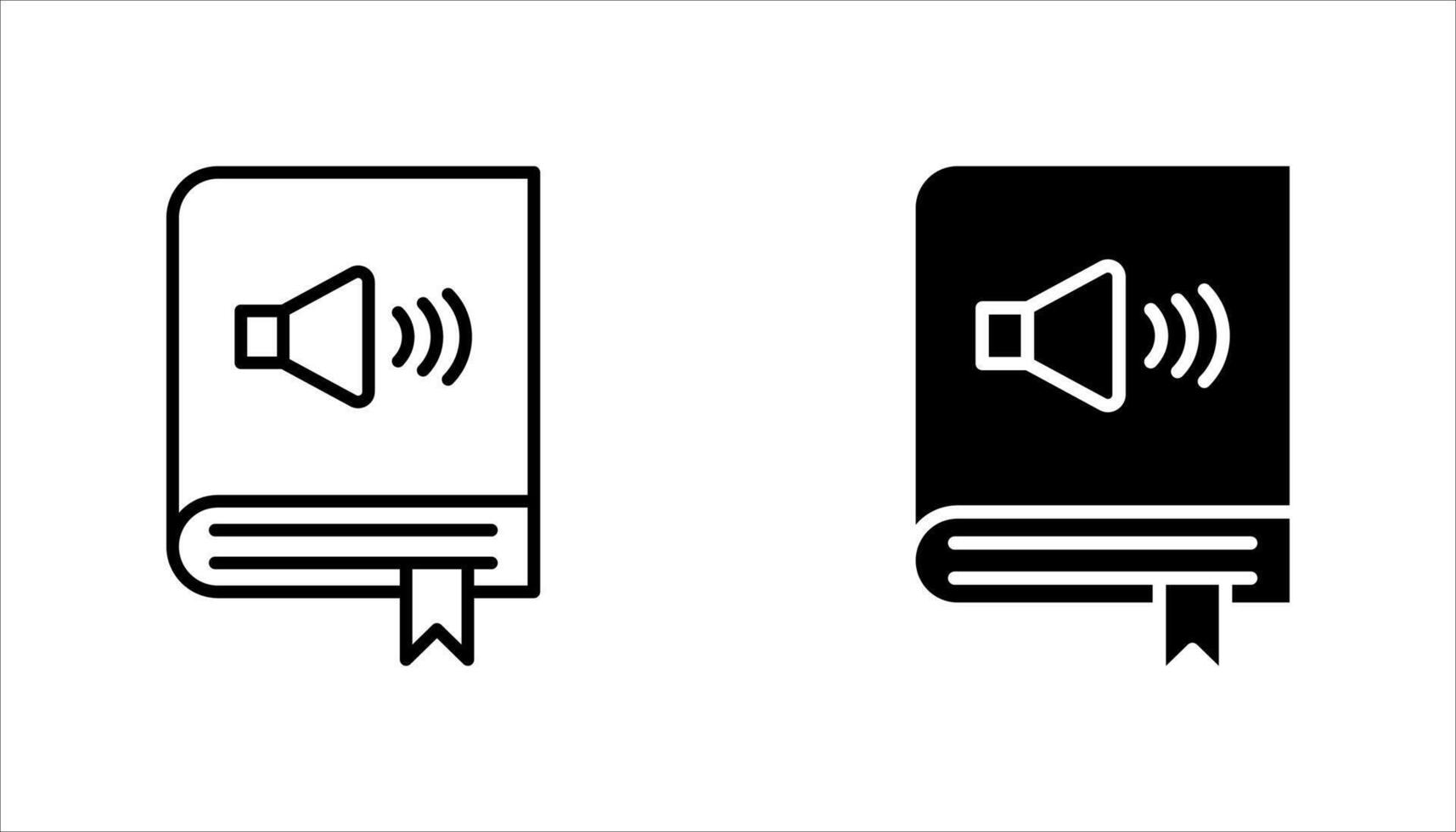 Audio book icon set. Audiobook symbol. ebook sign. for mobile concept and web design. illustration on white background. vector