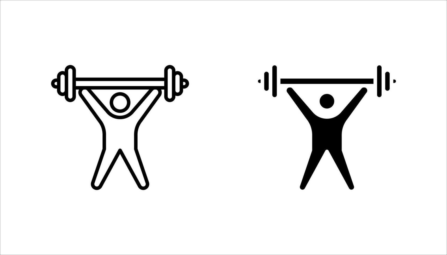 gym icons set, health signs and symbols, on white background vector