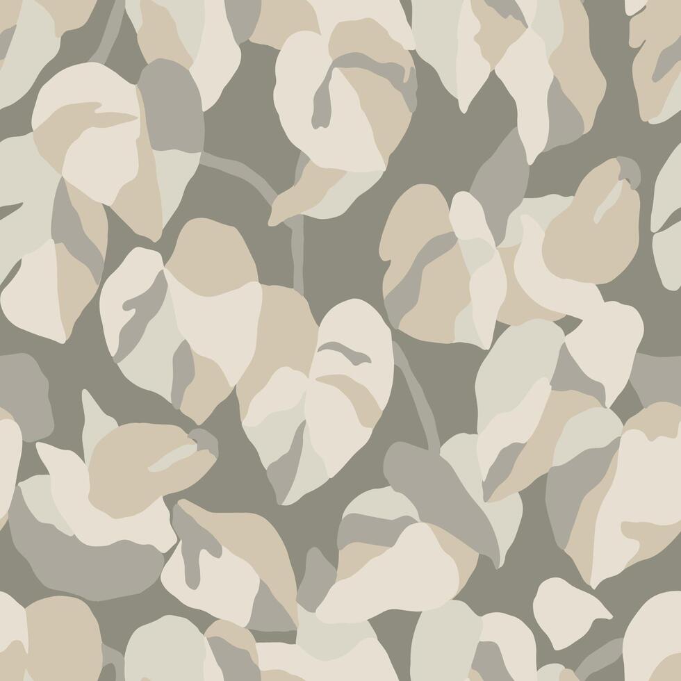 Monstera leaf illustration seamless pattern vector