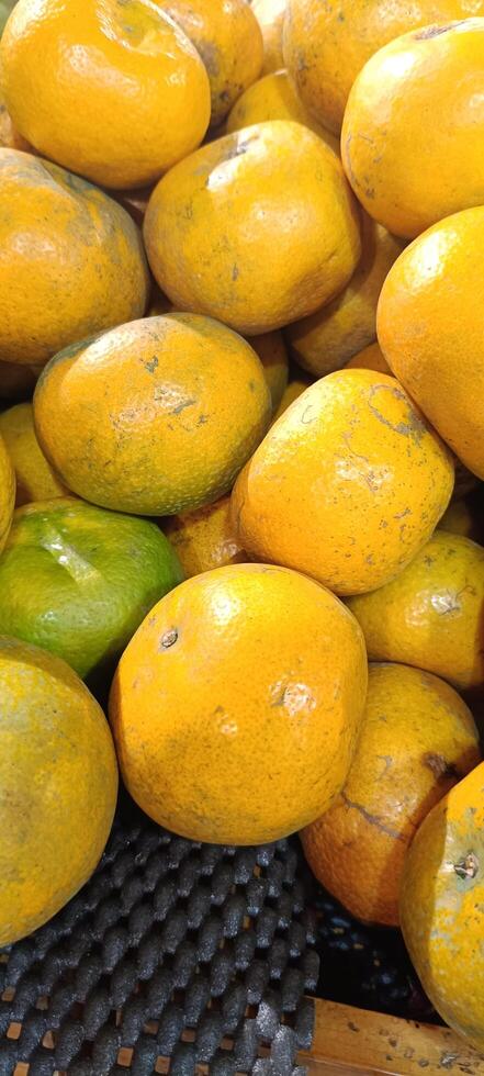 View of fresh orange fruits photo