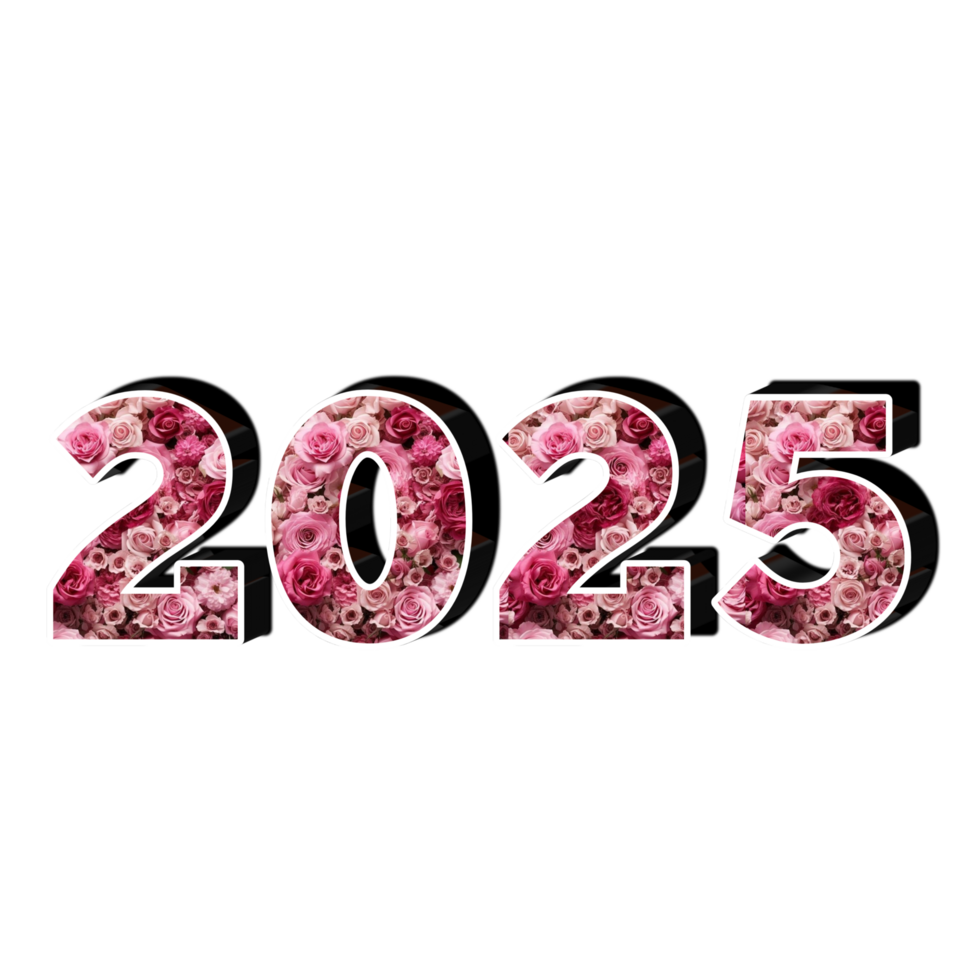 2025 text transparent png