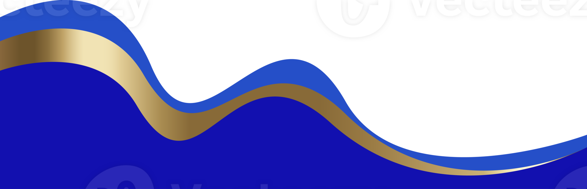 Header shape design. Website border section. Abstract curved bottom with golden element. Separator blue wavy frames for webpage. Simple headlines for site and app interface png