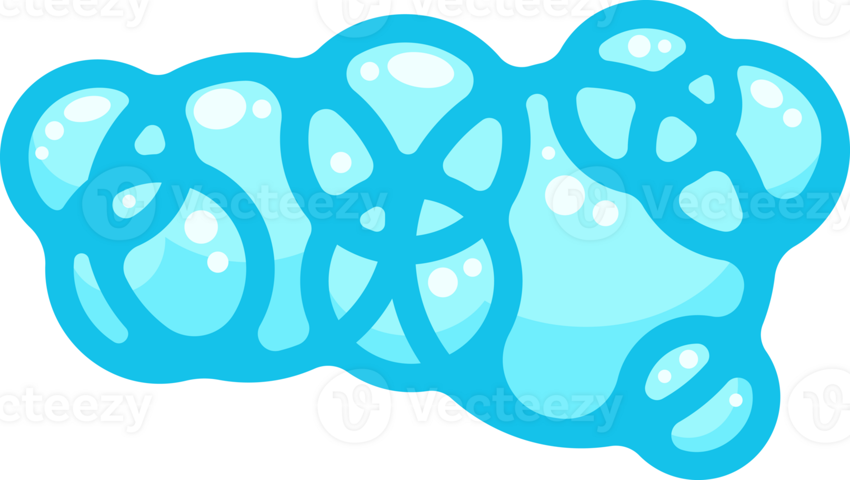 Soap foam bubbles. Cartoon bath suds clouds. Illustration of blue element. Liquid shape of shower gel, shampoo and splashes of detergent png