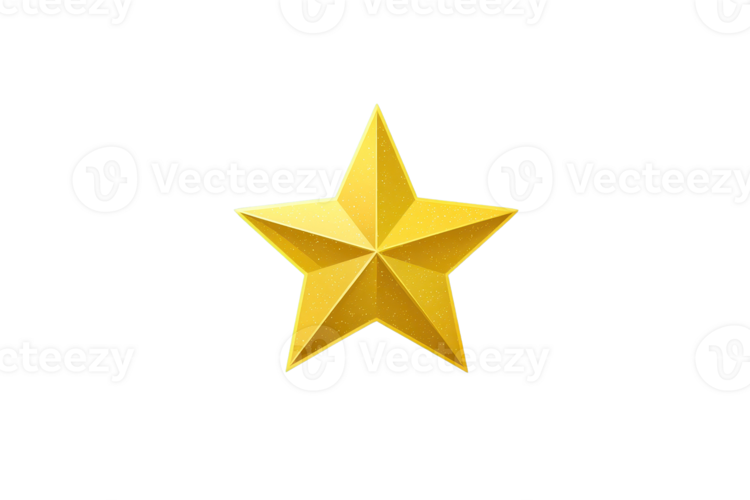 shiny golden star with three dimensional appearance, symbolizing achievement and excellence. Its bright color and design evoke feelings of success and celebration png