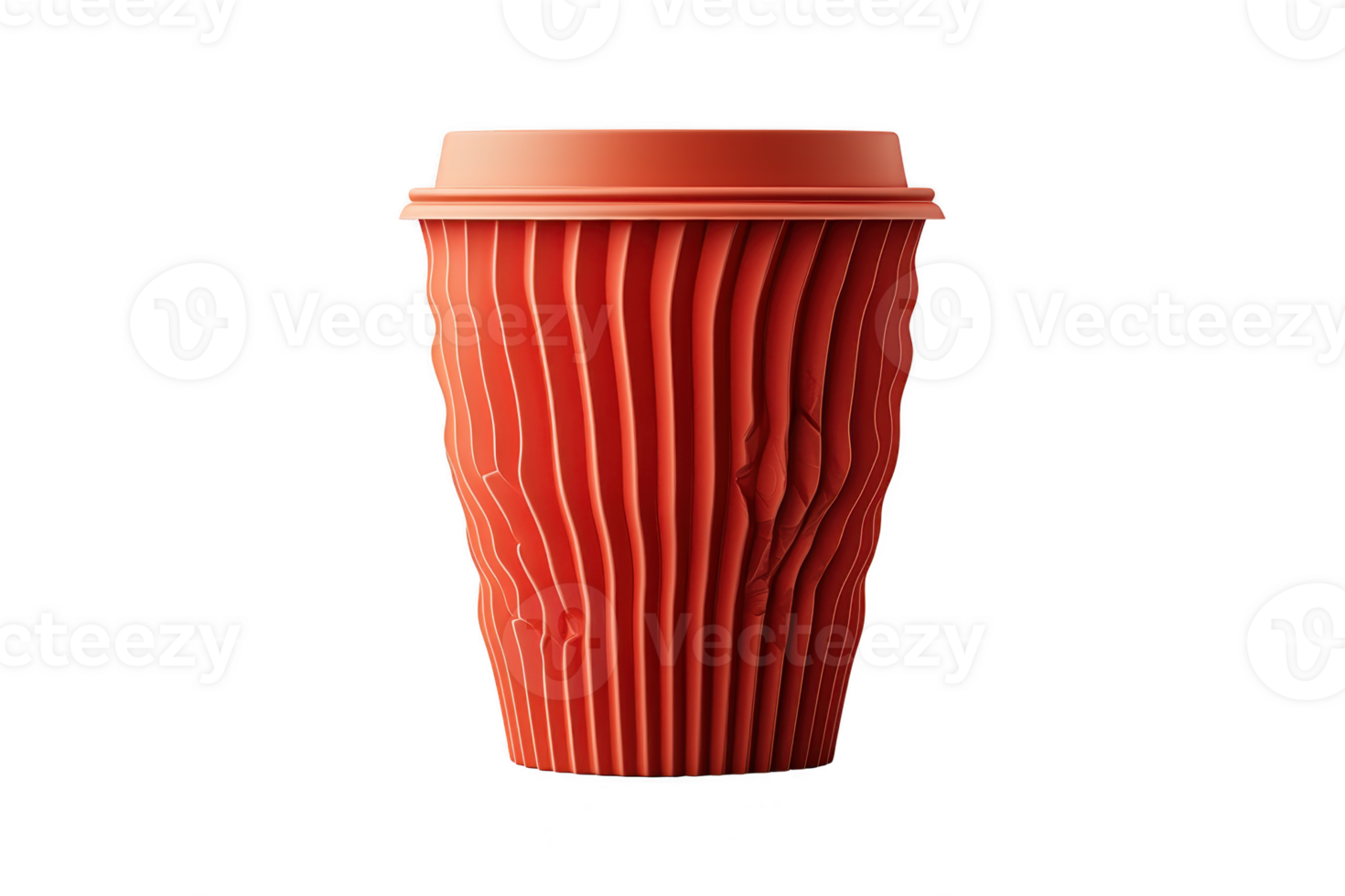A vibrant red reusable coffee cup with textured design, perfect for eco friendly beverages. Ideal for daily use and stylish on go png