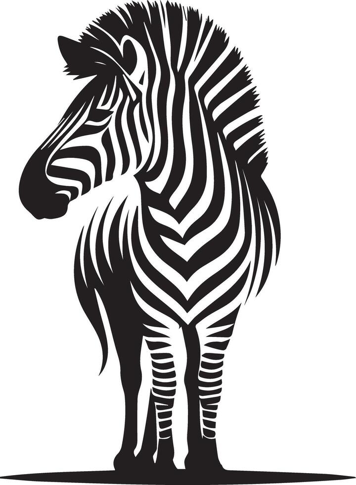Zebra silhouette art vector