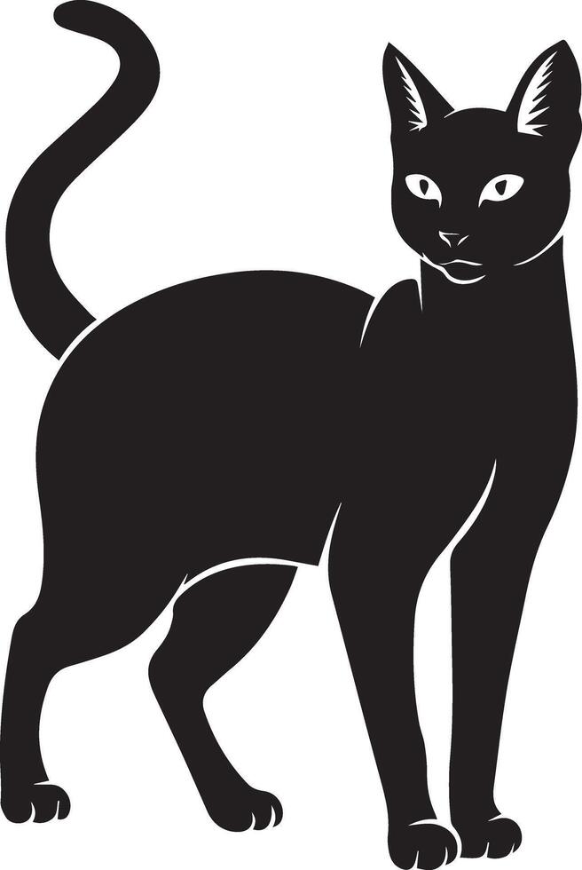 Cat silhouette art vector