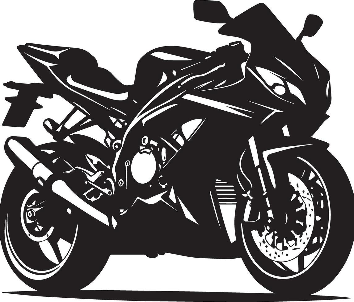 Motorbike Silhouette Art Collection vector
