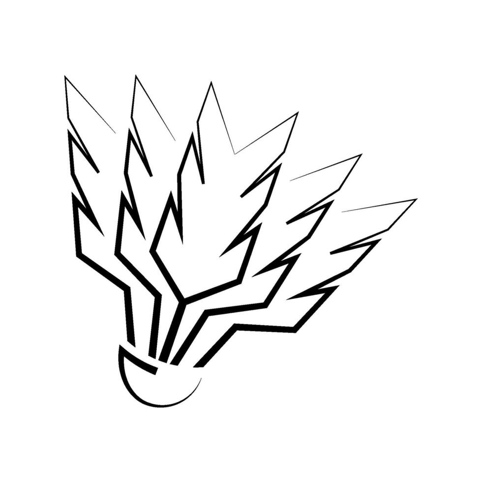 line shuttlecock illustration design vector