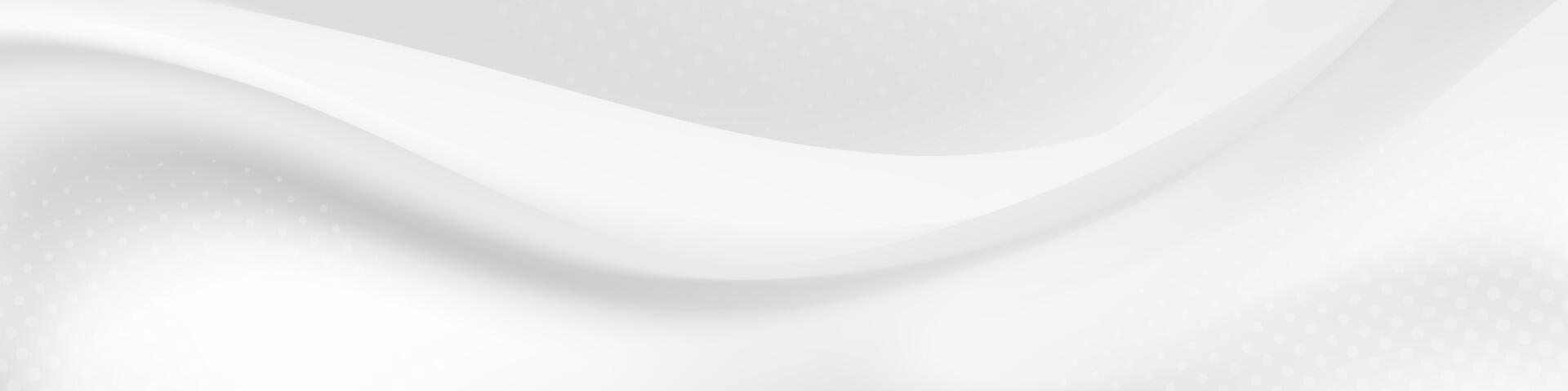 Abstract background with a smooth, flowing white wave. vector