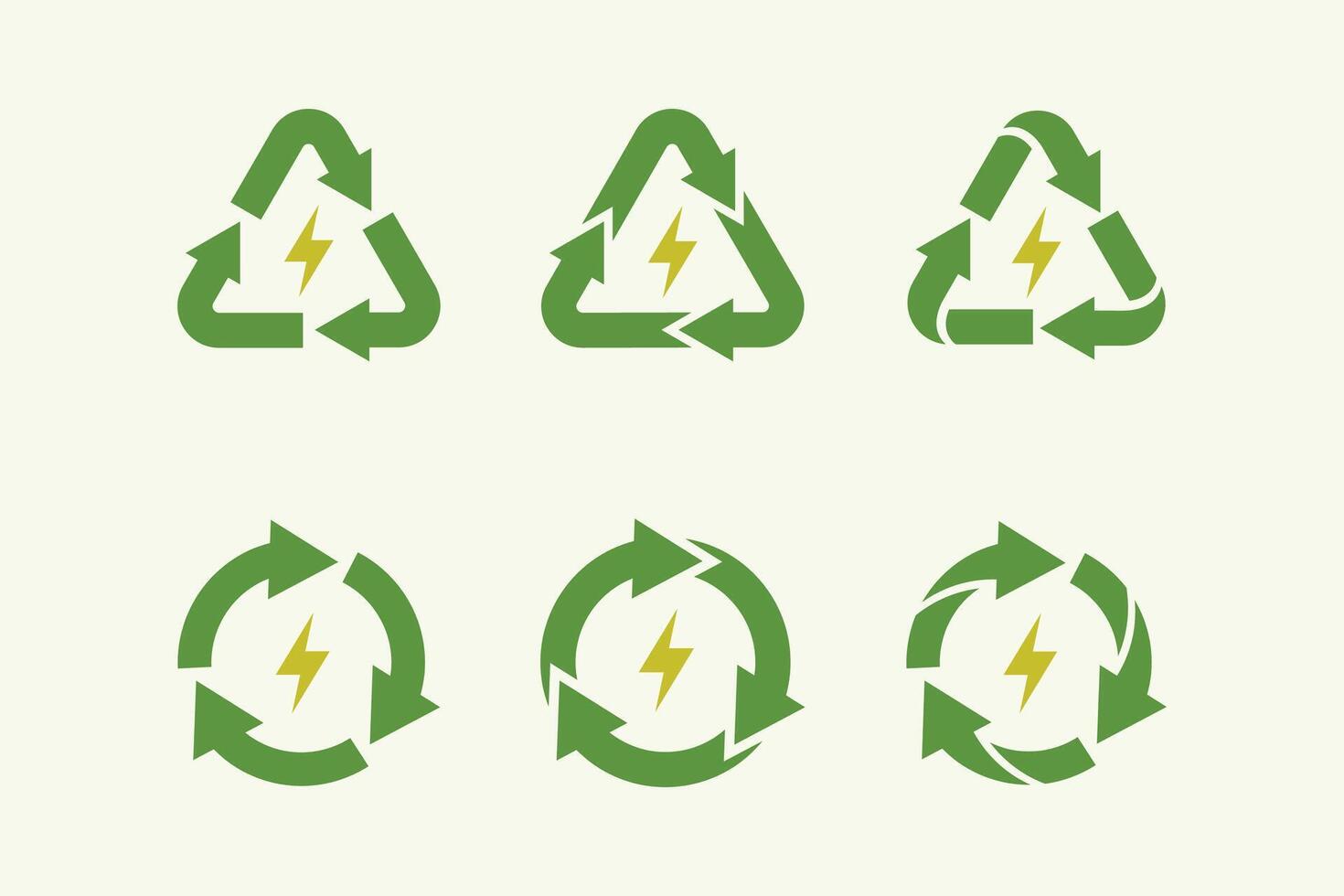 Recycle symbol set, illustration vector
