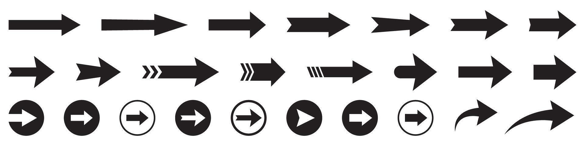 Arrow icon. Collection of pointers. Arrow icons. vector