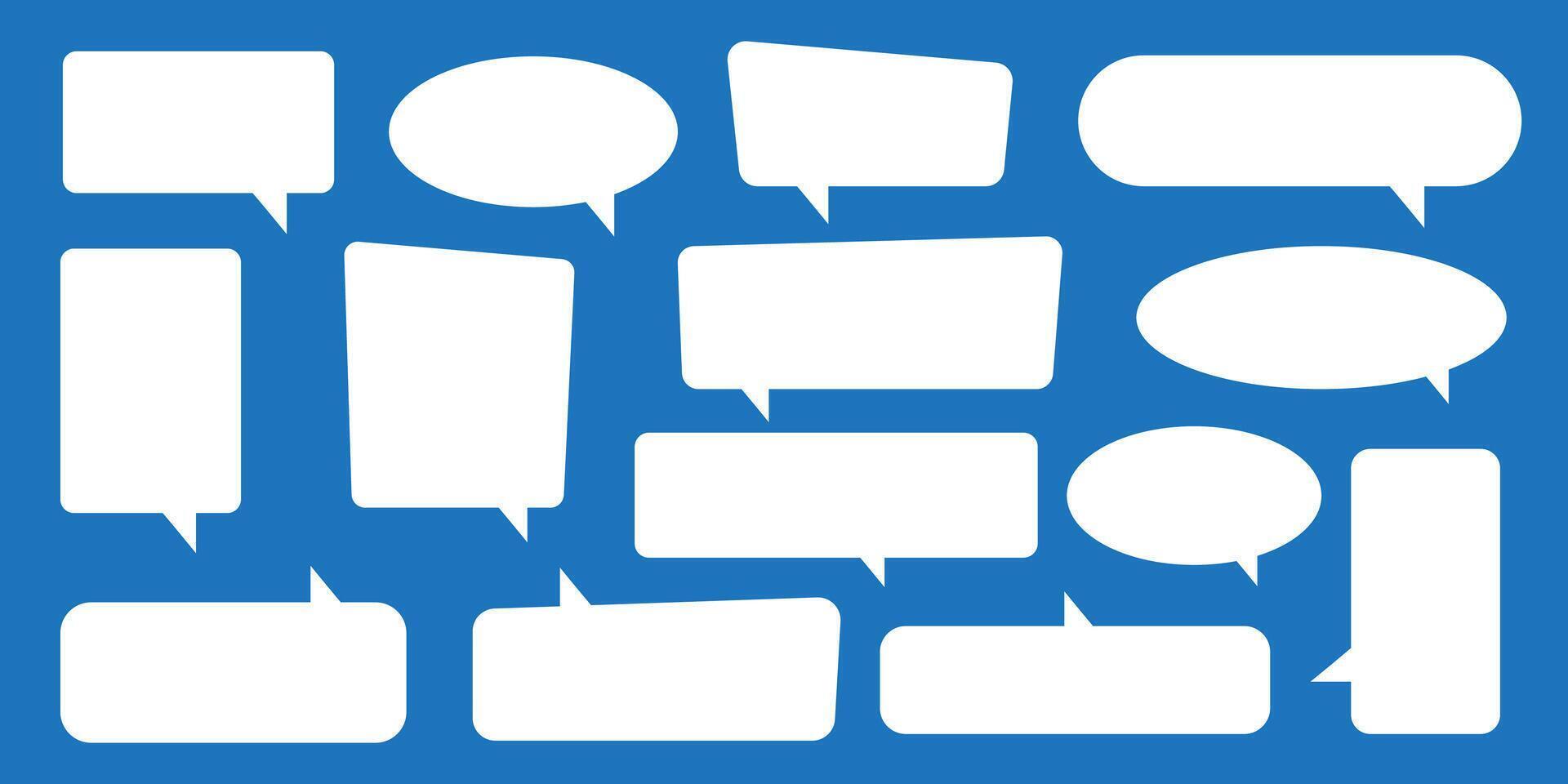 Blank empty speech bubbles. Speak bubble balloon, cartoon chatting balloon. vector