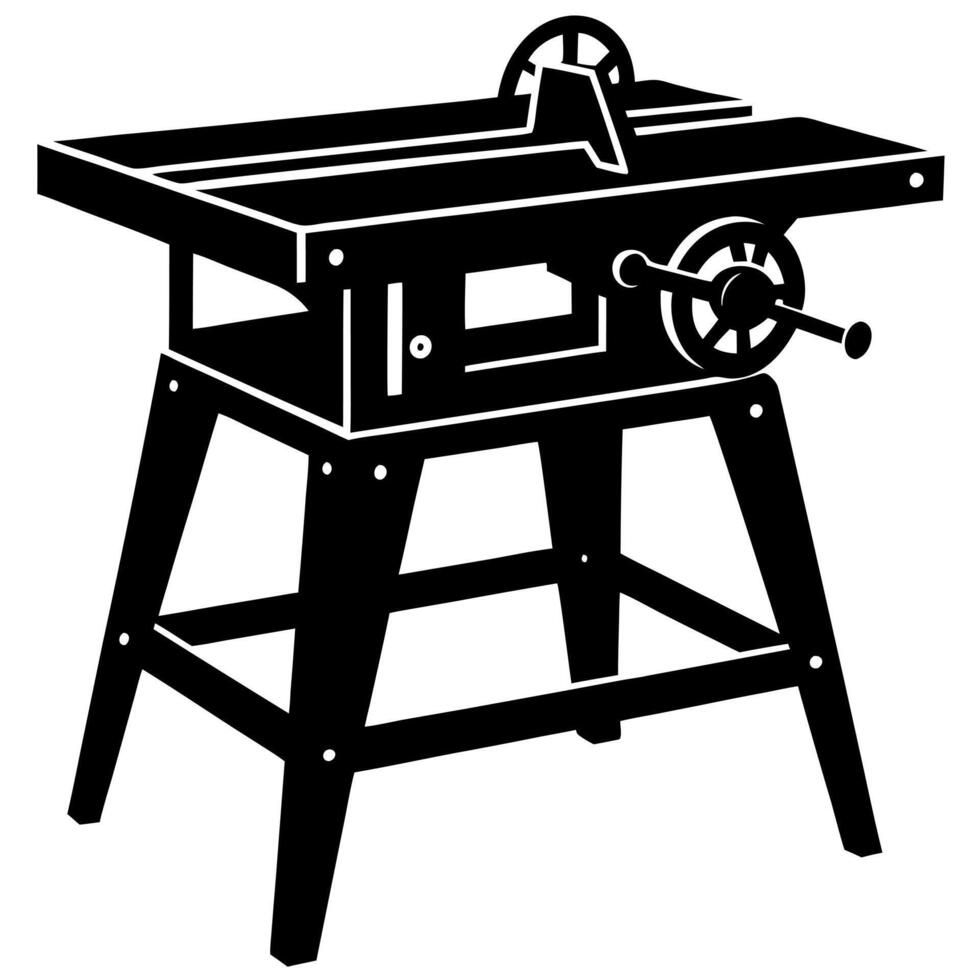 silhouette illustration Table saw vector