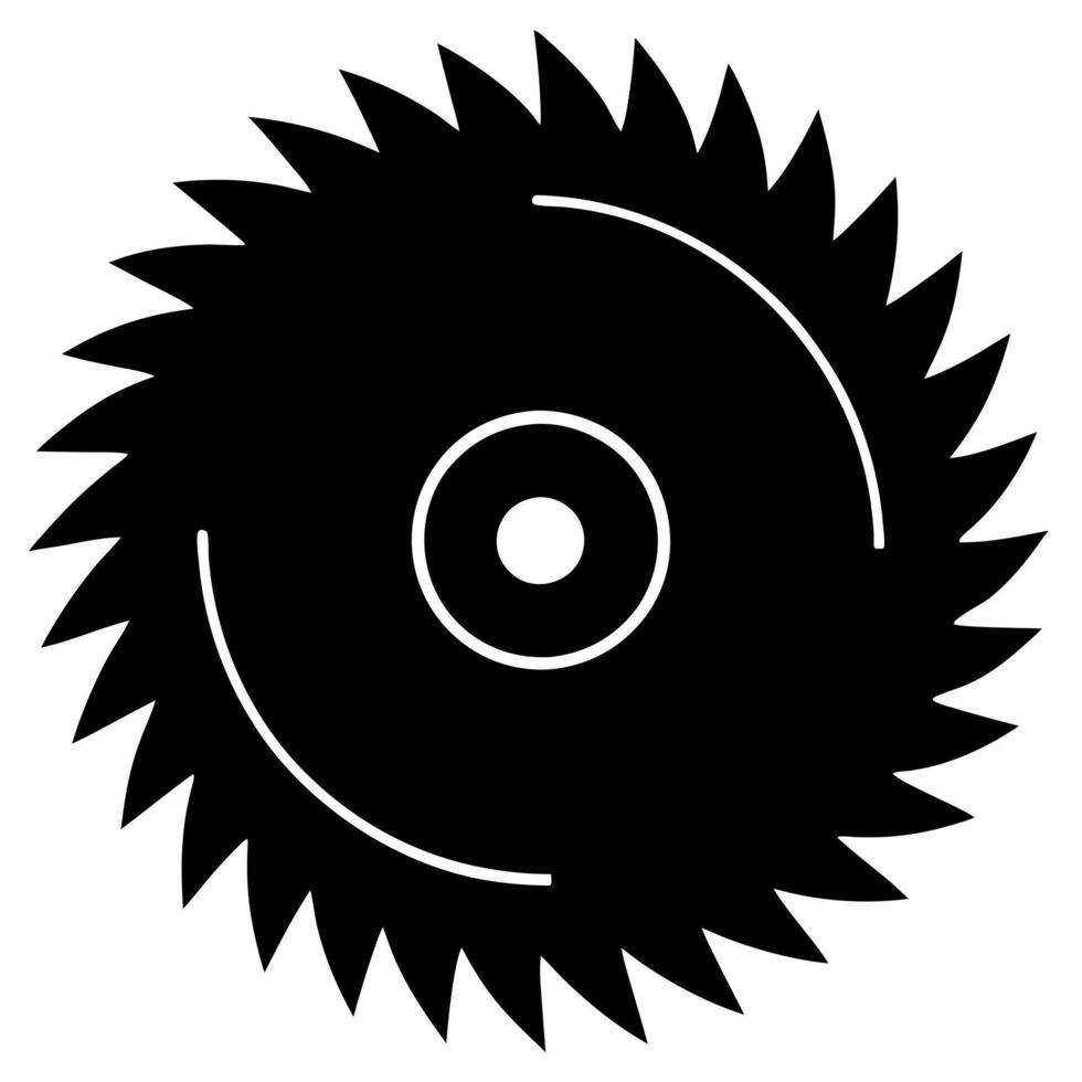 silhouette illustration of Circular saw vector