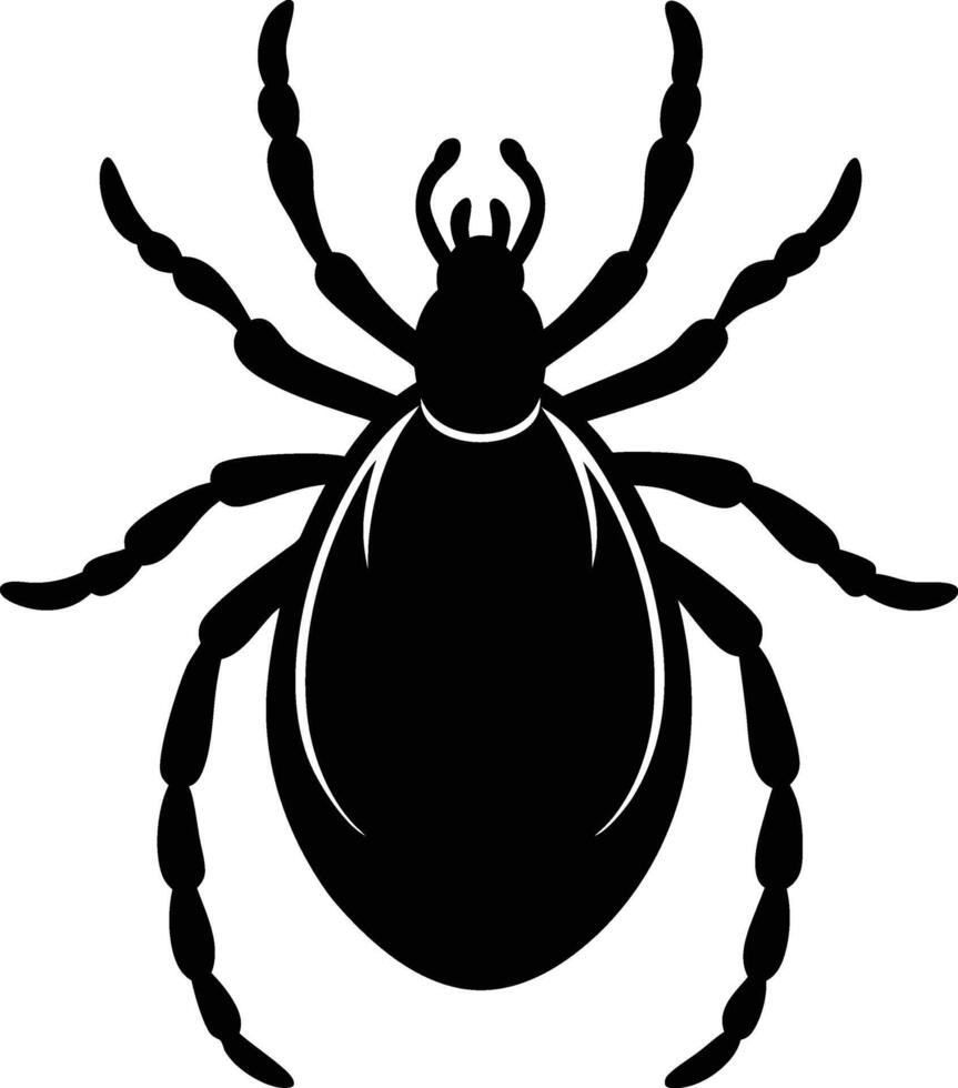 Tick insect silhouette illustration vector