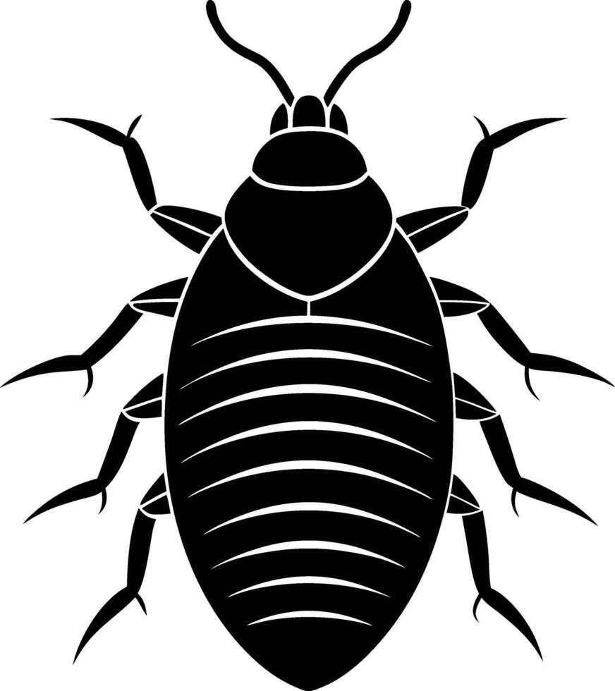Woodlouse silhouette illustration vector