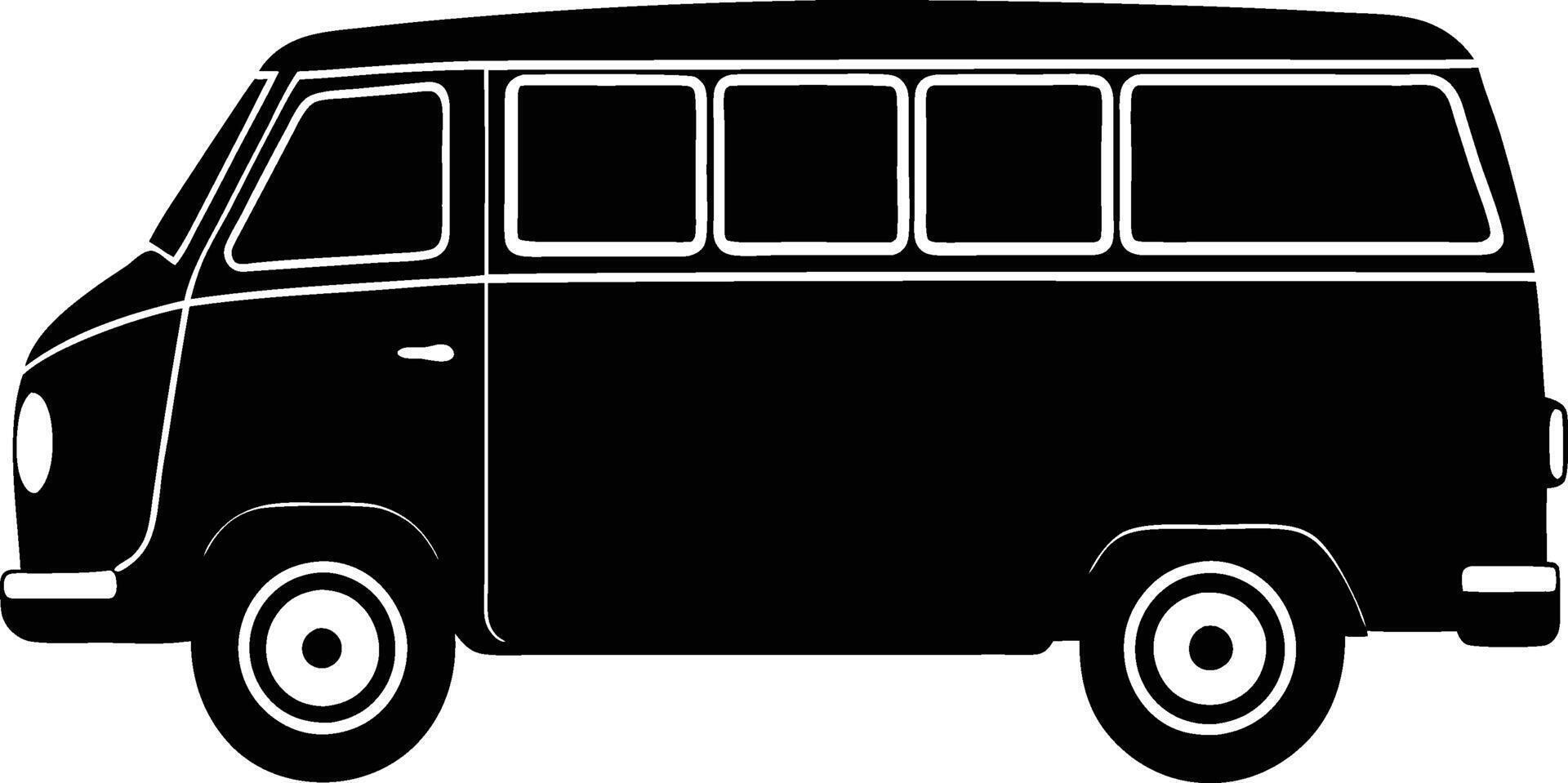 Van silhouette illustration vector