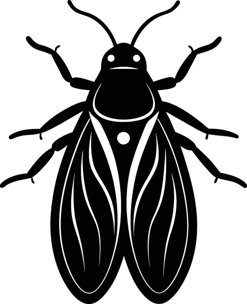 silhouette illustration of Spittle bug vector
